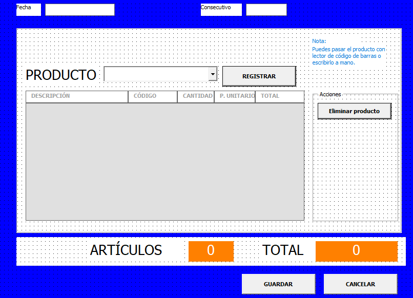 Desarrolla tu punto de venta en excel con AI